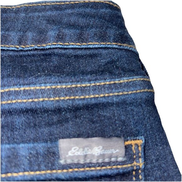Eddie Bauer Jeans Women’s 8 Tall Curvy Straight Leg Dark Wash Denim Mid Rise - Picture 6 of 11
